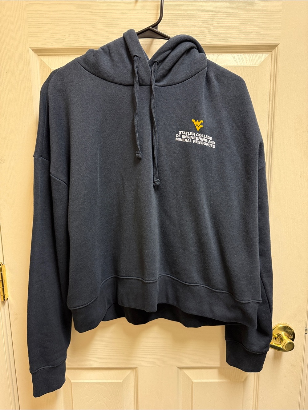 West Virginia University Statler College Navy Hoodie womens